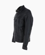 Men's Leather Biker Jacket Black Charlotte
