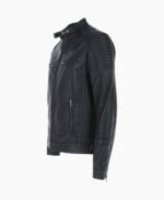 Men's Leather Biker Jacket Black Dallas