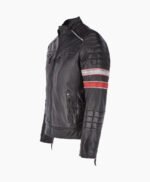 Men's Leather Biker Jacket Black San Diego