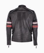 Men's Leather Biker Jacket Black San Diego