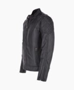 Men's Leather Biker Jacket Black Seattle