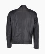 Men's Leather Biker Jacket Black Seattle