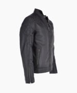 Men's Leather Biker Jacket Black Seattle