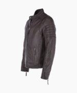 Men's Leather Biker Jacket Brown Phoenix