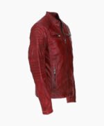 Men's Leather Biker Jacket Red Jackson