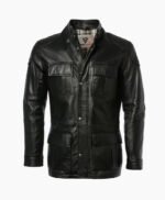 Men's Leather Coat Black Bellingham