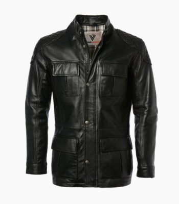 Men's Leather Coat Black Bellingham