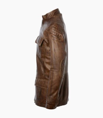 Men's Leather Coat Brown Bellingham