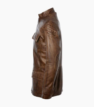 Men's Leather Coat Brown Bellingham