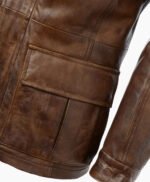 Men's Leather Coat Brown Bellingham