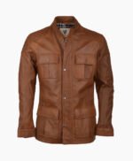 Men's Leather Coat Tan Bellingham