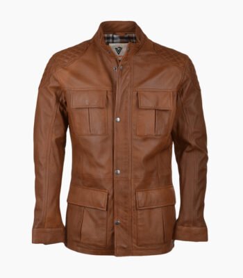 Men's Leather Coat Tan Bellingham