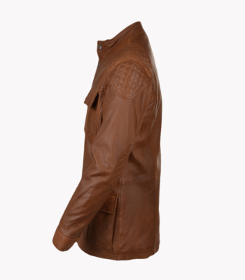 Men's Leather Coat Tan Bellingham