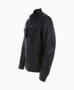 Men's Leather Jacket Black Austin