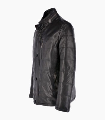 Men's Leather Jacket Black Houston