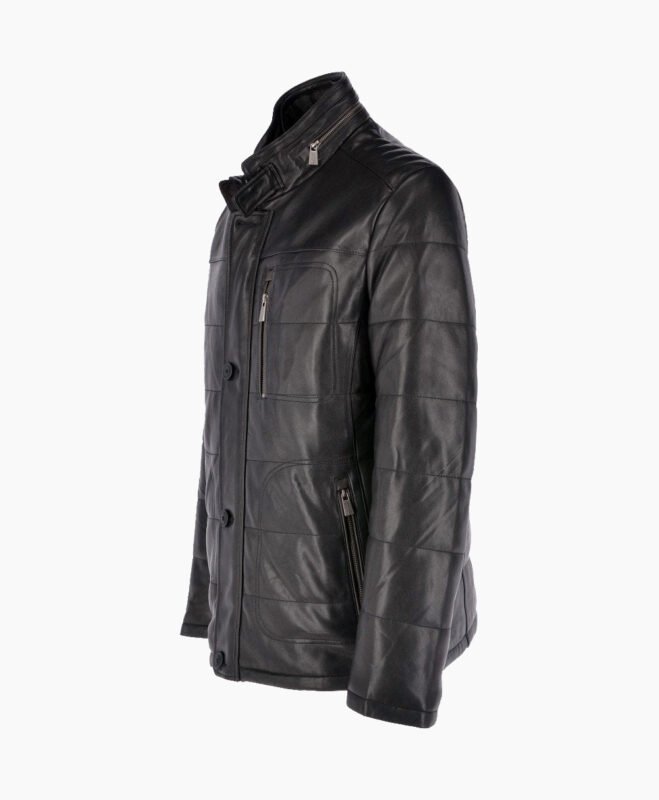 Men's Leather Jacket Black Houston