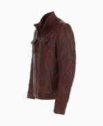 Men's Leather Jacket Brown Austin