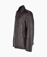 Men's Leather Jacket Dark Brown Houston
