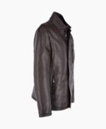 Men's Leather Jacket Dark Brown Houston