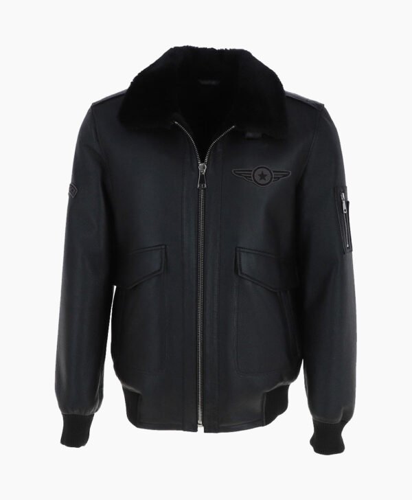 Sheepskin Pilot Jacket Black Air Force
