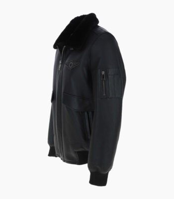 Men's Sheepskin Pilot Jacket Black Air Force