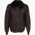 Men's Sheepskin Pilot Jacket Brown Air Force
