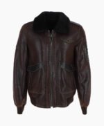 Men's Sheepskin Pilot Jacket Brown Air Force
