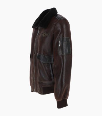 Men's Sheepskin Pilot Jacket Brown Air Force