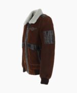 Men's Sheepskin Pilot Jacket Buff Brown Air Force