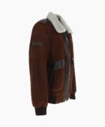 Men's Sheepskin Pilot Jacket Buff Brown Air Force
