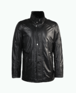 Men's Lambskin and Sheepskin Coat Black Tucson