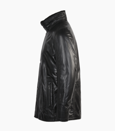 Men's Lambskin and Sheepskin Coat Black Tucson