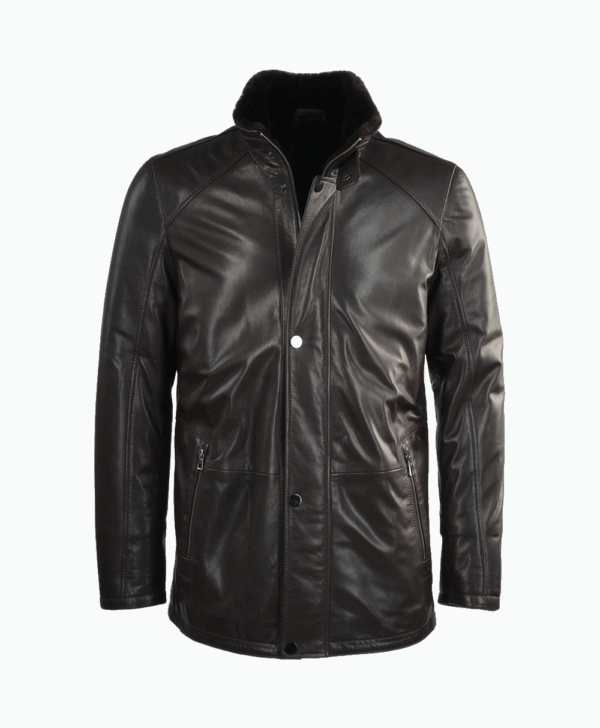Men's Lambskin and Sheepskin Coat Brown Tucson