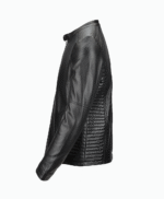 Men's Leather Biker Jacket Black Detroit