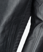 Men's Leather Biker Jacket Black Detroit