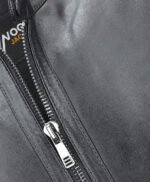 Men's Leather Biker Jacket Black Detroit