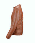 Men's Leather Biker Jacket Tan Detroit
