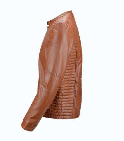 Men's Leather Biker Jacket Tan Detroit