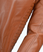 Men's Leather Biker Jacket Tan Detroit