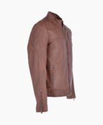 Men's Leather Biker Jacket Tan Seattle
