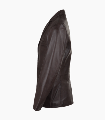 Men's Leather Blazer Brown Boston