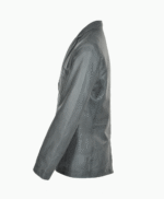 Men's Leather Blazer Gray Boston