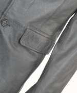 Men's Leather Blazer Gray Boston