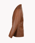 Men's Leather Blazer Tan Boston