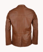 Men's Leather Blazer Tan Boston