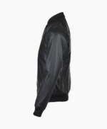 Men's Leather Bomber Jacket Black Memphis