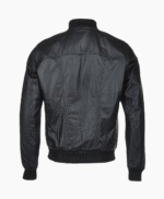 Men's Leather Bomber Jacket Black Memphis