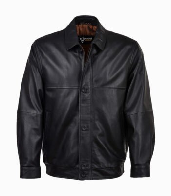 Men's Leather Jacket Black Fresno