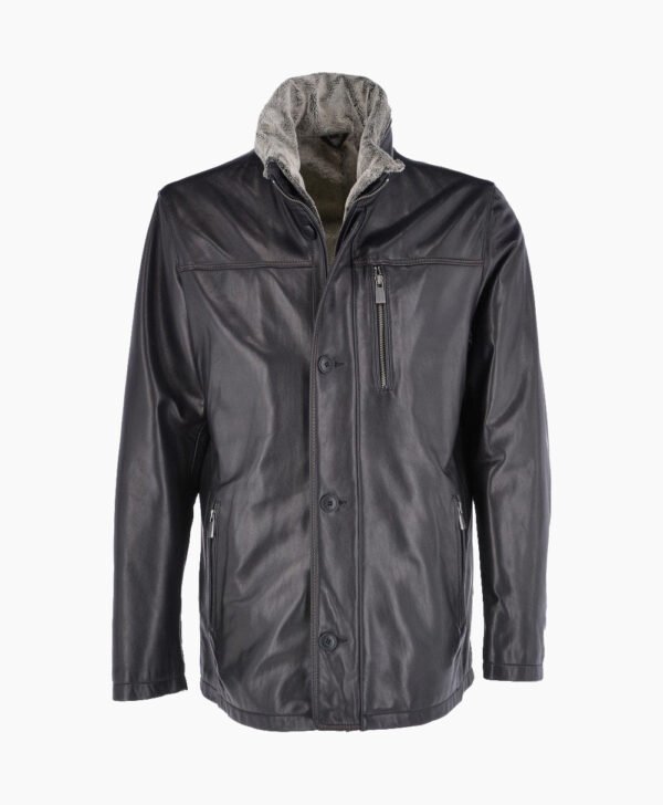 Men's Leather Jacket Black Sacramento