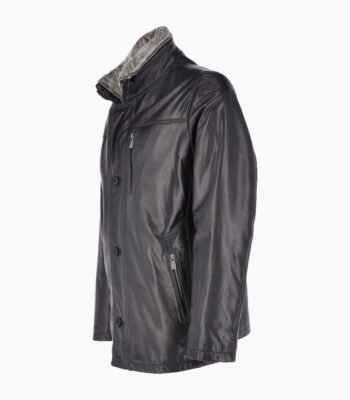 Men's Leather Jacket Black Sacramento